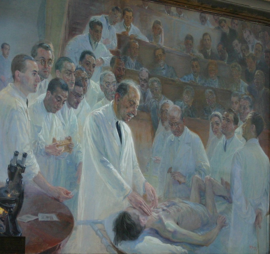 Aldo Castellani  and disciples, by Roberto Fantuzzi, Rome - 02.JPG